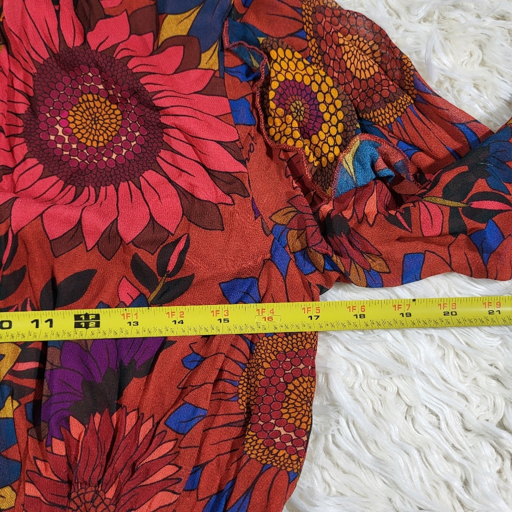Farm x Anthropologie Smocked Mini Dress Size Small - Picture 12 of 16
